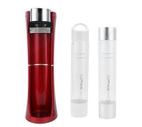 Machine à soda à eau gazeuse intelligente commerciale rapide portable machine à eau gazeuse pour café maison acier inoxydable rouge 410 x 180 mm capacité 1000 L