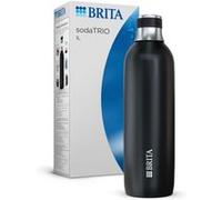 Machine a Soda Bouteille isotherme BRITA Compatible SodaTRIO Capacité 1L Acier ydable Noir