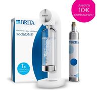 Machine à soda BRITA - SodaONE Blanche - 1 Bouteille 1L et 1 Cylindre de CO2 inclus