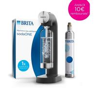 Machine à soda BRITA - SodaONE Noire - 1 Bouteille 1L et 1 Cylindre de CO2 inclus