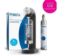 Machine a soda BRITA - SodaONE Noire - 1 Bouteille 1L et 1 Cylindre de CO2 inclus