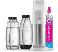 Machine a soda et eau pétillante SODASTREAM - DUO Blanche - 2 carafes en verre - 2 bouteilles - 1 recharge de gaz 60L