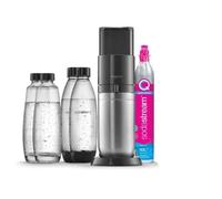 Machine à soda et eau pétillante SODASTREAM - DUO Noire - 2 carafes en verre - 2 bouteilles - 1 recharge de gaz 60L