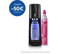 Machine à soda et eau pétillante - SODASTREAM - E-TERRA - 1 bouteille compatible lave-vaisselle - 1 recharge de gaz 60L - Noir