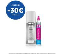 Machine à soda et eau pétillante SODASTREAM - TERRA Blanche - 1 bouteille compatible lave-vaisselle - 1 recharge de gaz 60L