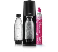Machine à soda et eau pétillante SODASTREAM - TERRA Noire - 2 bouteilles compatible lave-vaisselle - 1 recharge de gaz 60L