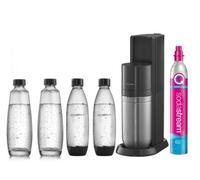 Machine à soda et eau pétillante SODASTREAM - DUO Noire - 2 carafes en verre - 2 bouteilles - 1 recharge de gaz 60L