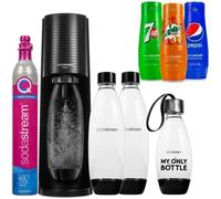 Machine à soda - Sodastream - Terra - Noir - 3 bouteilles - 3 sirops - Quick Connect - Eau gazeuse maison