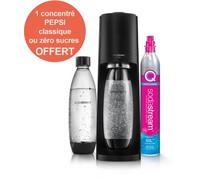 Machine à soda SODASTREAM Terra Noire pack 2 bouteilles + 1 recharge