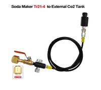 Machine à Soda Tr21-4 vers tuyau de réservoir de CO2 externe avec robinet à bille de contrôle de débit, 60 "de Long, 8mm, connexion rapide avec jauge(CGA320)