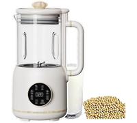 Machine à Soja Automatique 800ml/27oz, Machine à Lait De Noix 6 en 1, avec Minuterie De 12h Et avec 10 Meules, Démarrage à Un Bouton Facile à Nettoyer/Silencieux, Lait D, White