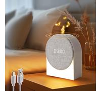 Machine à son à bruit blanc avec 6 musiques, haut-parleur Bluetooth, réveil numérique et veilleuse, rechargeable par USB, aide au sommeil pour enfants, étudiants, employés de bureau