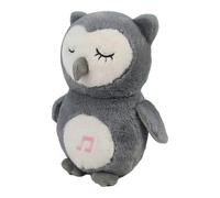 Machine à son en peluche, animaux en peluche qui respirent - Poupée en peluche hibou avec respiration électrique | Poupées qui respirent pour dormir avec musique et lumières pour la chambre des