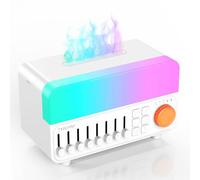 Machine à sons de sommeil 4 en 1 avec bruit blanc et 8 sons de la nature, haut-parleur Bluetooth, veilleuse et diffuseur d'arômes avec minuterie pour bébés, enfants et adultes (blanc mat)