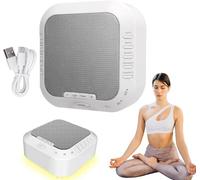 Machine à sons Solfeggio - Machine à bruit blanc portable avec 28 sons apaisants, veilleuses et 3 réglages de minuterie pour la méditation, le sommeil, le yoga, le repos, la pensée, l'écriture