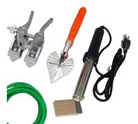 Machine à souder à courroie ronde en polyuréthane 200 W + connecteur de haute précision + pince d'angle 150 ℃ ~ 400 ℃ Réglage de la température pour tuyaux en polyuréthane Bandes en plastique