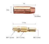 Machine à souder Accessoires 14Pcs Gaz Buses 21-50 Diffuseur 35-50 Conseils 11-35 Kit Tweco Mini Magnum 100L Mig De Soudage