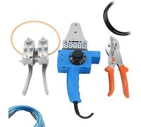 Machine À Souder Ceintures Rondes PU, Kit De Soudure À Chaleur Électrique 800W Avec Ciseaux, Étau & Connecteur, Tête De Chauffage 300℃ Pour Ceintures V, Ceintures Pentagonales