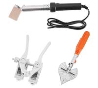 Machine à Souder Courroies Rondes En PolyuréThane 150W/200W, Soudeuse Courroies PU, Machine Souder Bout à Bout avec Ciseaux, Fer Souder Et Pince Serrage pour RéParations Domestiques,200W