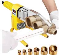 Machine à souder Les tuyaux en Plastique, kit de soudage de tuyaux en Plastique, avec tête de soudage de 20 à 32 mm, 20 à 63 mm, Outil thermofusible pour Chauffage électrique de tuyaux PPR/PE, régla
