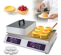 Machine à soufflé double plaque professionnelle, Fabricant de pancakes et muffins électrique, Contrôle température 0-260℃ Dorayaki antiadhésif, Plaque de cuisson 220V 67x35cm pour maison boulangerie