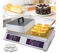 Machine à soufflé double tête commerciale, Fabricant de dorayaki et pancakes électrique, Contrôle numérique température 0-260℃ 220V, Plaque de cuisson en cuivre antiadhésive pour maison cuisine