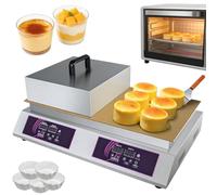 Machine à soufflé professionnelle, Pancake et dorayaki électrique, Deux plaques chauffantes en cuivre antiadhésives 220V, Contrôle température numérique 60-260℃ pour maison cuisine café boulangerie