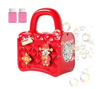 Machine à souffler des bulles, Fabricant de bulles avec lumière, Jouet de bulles de batterie du Nouvel An chinois, Souffleur de bulle portable avec lumières musicales pour activités extérieures, fêtes