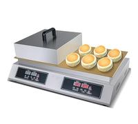 Machine à soufflés électrique avec plaque chauffante en cuivre de 6 mm,appareil à crêpes soufflées de style japonais,contrôle de la température et du temps,pour boulangeries et pâtisseries. Doublehead