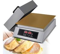 Machine à soufflés électrique Gaufrier, Appareil Croque Monsieur, Machine à Gaufres et Croques, à Sandwich et Grill, Revêtement Antiadhésif pour Nettoyage Facile(Single Board)