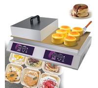 Machine à soufflés professionnelle, machine à dorayaki électrique, crêpière avec 2 plaques en cuivre antiadhésives pour muffins, crêpes et dorayakis.(Double Board)