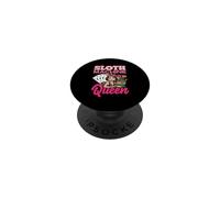 Machine à sous Queen Casino Gambling Poker Player Vegas PopSockets PopGrip Adhésif