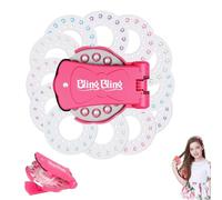 Machine à Strass pour Cheveux, Hair Bedazzler Kit avec 180 Gemmes Décoratives, Kit de Bijoux de Jouets Créatifs pour Filles, Enfants, Femmes