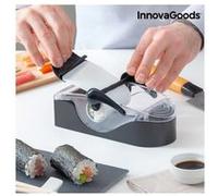 InnovaGoods® Machine à Sushi Oishake, le tube idéal pour préparer des sushis délicieux en quelques minutes, facile à utiliser et à nettoyer, avec des couvercles transparents et des accessoires en plas