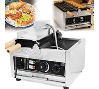 Machine à Taiyaki rotative à 180° en acier inoxydable, machine à Taiyaki électrique, gaufrier de poisson, revêtement antiadhésif, prêt à l'emploi commercial,6pcsTaiyaki