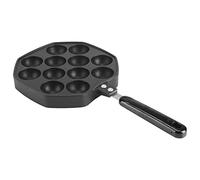 Machine à Takoyaki, Poêle en Fonte Facile et Simple à Fabriquer en Boule de Pieuvre Takoyaki Japonaise Idéale pour les Mini Moules à Crêpes, Moule à Gâteau et Machine à Takoyaki pour Farcis Danois