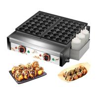 Machine à Takoyaki Professionnelle, Grill électrique à 56 Trous Avec 2 Plaques Antiadhésives, Température Réglable De 50 à 300 °c, 3,3 Kw, Idéale Pour Les Stands De Street Food Et Les Food Trucks