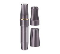 Machine à tatouer à double usage pour le corps, les sourcils, le maquillage permanent, stylo de tatouage rotatif avec interface à deux aiguilles (argent)