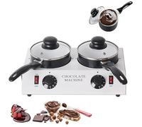 Machine À Tempérer Le Chocolat 86-185℉ Marmite Électrique À Chocolat avec Pot Antiadhésif Et Chauffage Ptc, 2 Poêles en Céramique Antiadhésives, Machine Professionnelle À Fondre Le Chocolat