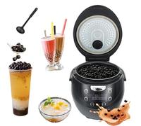 Machine à thé à perles commerciale,machine à thé à perles automatique 6 L, commande tactile intelligente,machine à thé Boba antiadhésive 900 W for perles de tapioca,thé au lait et desserts
