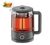 Machine à thé chaude, 600 W, théière électrique en verre épais entièrement automatique, bouilloire électrique multifonctionnelle de 1,2 L, réglage de 4 vitesses, pulvérisation délicate à la vapeur,