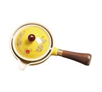 Machine À Thé En Porcelaine - Tasse À Th́é Kung Fu | Tàsse À Ŧhé Eń Poterie, 500 Ml 650 G (1 Unité), Tḧéière Filtrante Ên Pòterie Noire À 360 °, Poignée Latérale De Style Chinois | Brassage Maison Et