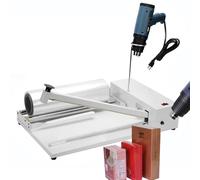 Machine À Thermorétractable, Scelleuse de Film Thermorétractable 2 en 1 avec 9 Niveaux de Température, 572-968℉ Réglable, Utilisable pour Livres, Thé, Produits Cosmétiques 30cm