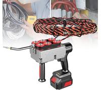Machine à tirer les câbles, alimentée par batterie, pour le câblage | Vitesse de 40 m/min, capacité de charge de 130 kg, convient aux tuyaux à angle droit, comprend 1 batterie et un câble de 15 m