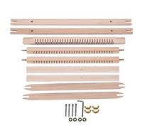 Machine à tisser manuelle en bois, métier à tricoter pour enfants, outil de tissage de tapisseries en laine avec réglages à vis en métal, kit d’artisanat en bois naturel pour les a