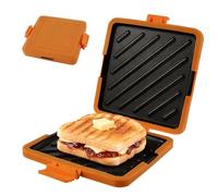 Machine à toastie pour micro-ondes - Machine à sandwich et grill sans fil en silicone - Passe au micro-ondes - Très croustillants et panini - Pas de résultats trempés - Compact et passe au