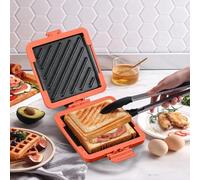 Machine à toastie pour micro-ondes, plaques antiadhésives pour un nettoyage facile, en silicone, passe au lave-vaisselle, pour la cuisson de sandwichs croustillants