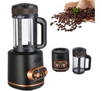 Machine à torréfier le café électrique, 300g 2200W Torréfacteurs automatiques avec fenêtre transparente, température/temps réglables, air chaud/froid, idéale pour maison, bureau, café et usage commerc