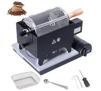 Machine à Torréfier le Café Électrique, Torréfacteur de Grains avec Moteur à Vitesse Réglable, Capacité 250 g et Agitation Rotative Double Sens, Torréfaction sur Feu Direct (gas stove not included) b