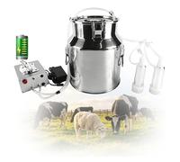 Machine À Traire 14L, Pompe À Traite De Mouton De Vache，Automatique Lait Est Plein, Seau Collecte Inoxydable, Chèvre Sous Vide Mouton, pour Famille Petite Ferme(SHEEP,Rechargeable version)